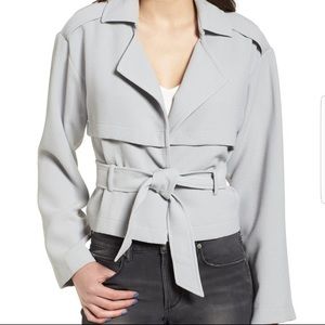 Leith - Size Large - jacket - crop trench coat